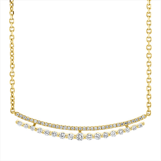 Collier 18 kt GG, 16 Brill. 0,23 ct, TW-si, 1 Brill. 0,04 ct, TW-si, 53 Brill. 0,23 ct, TW-si