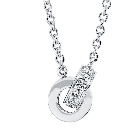 Collier 18 kt WG, 11 Brill. 0,05 ct, TW-si