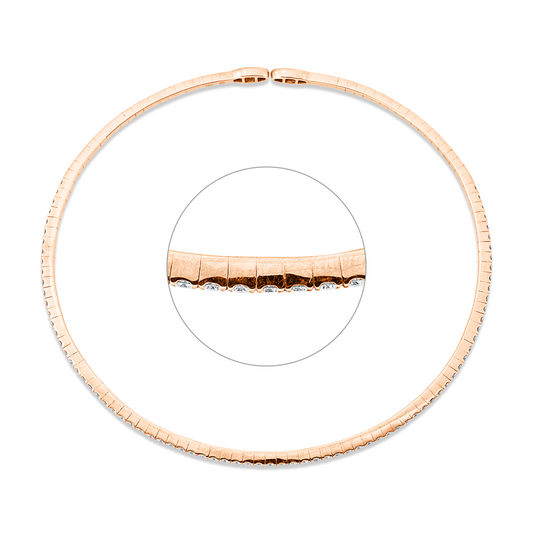Collier 18 kt RG, 84 Brill. 3,01 ct, TW-vsi