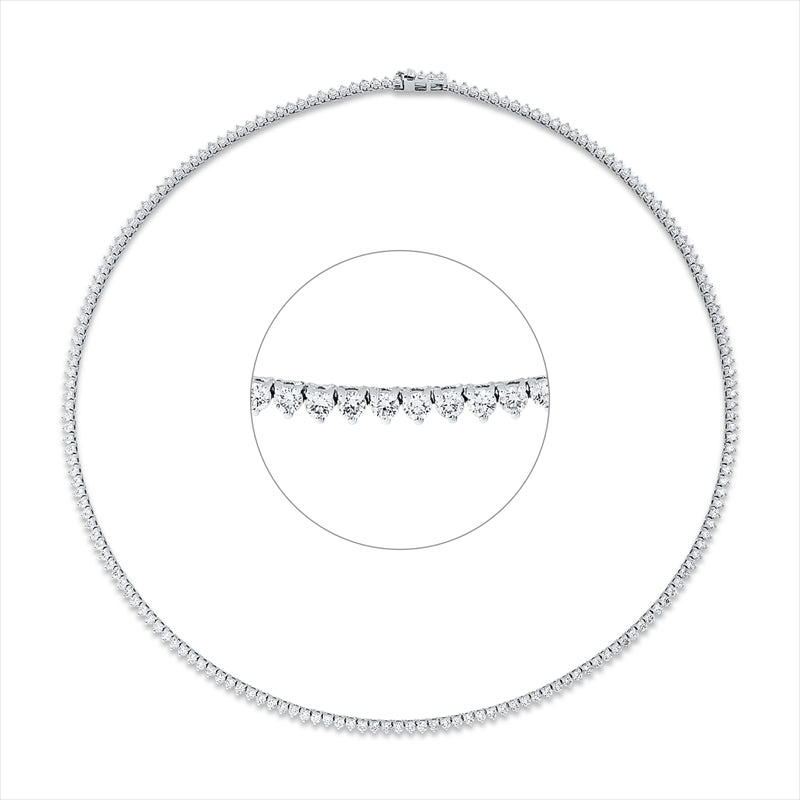 Collier 18 kt WG, 182 Brill. 5,46 ct, TW-si