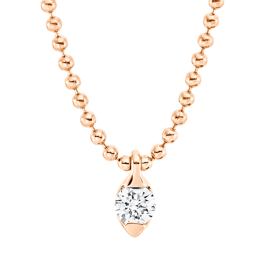 Collier 18 kt RG, 1 Brill. 0,07 ct, I-si