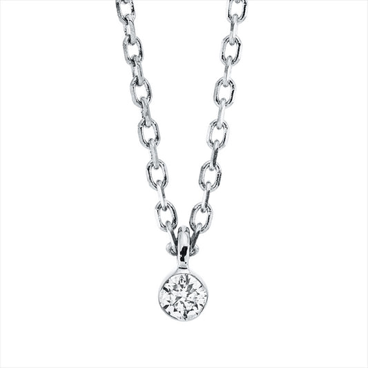 Collier 18 kt WG, 1 Brill. 0,05 ct, TW-si