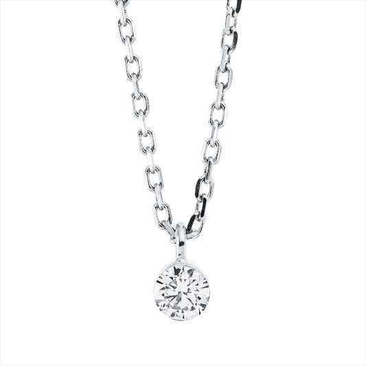 Collier 18 kt WG, 1 Brill. 0,10 ct, TW-si