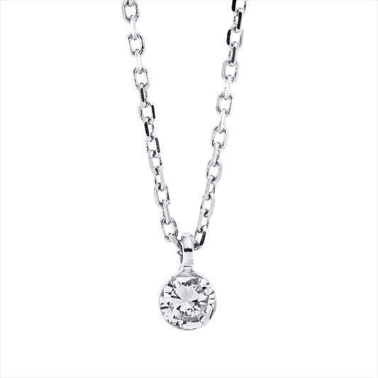 Collier 18 kt WG, 1 Brill. 0,15 ct, TW-si