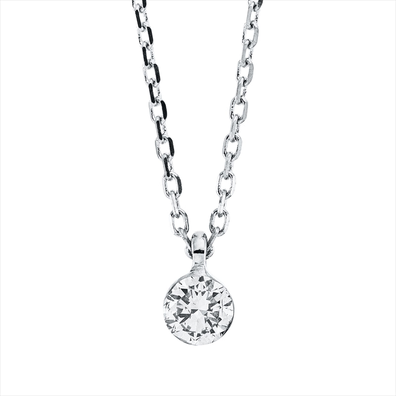 Collier 18 kt WG, 1 Brill. 0,20 ct, TW-si