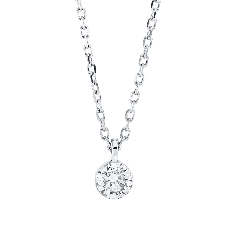 Collier 18 kt WG, 1 Brill. 0,25 ct, TW-si