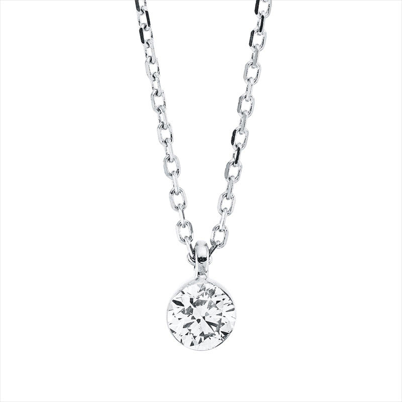 Collier 18 kt WG, 1 Brill. 0,30 ct, TW-si