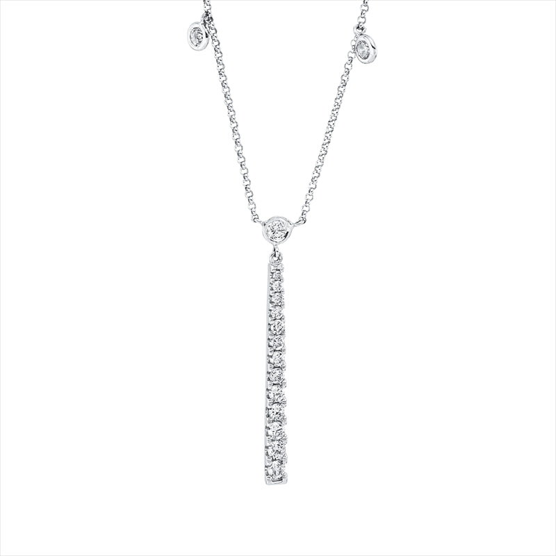 Collier 18 kt WG, 18 Brill. 0,57 ct-pi