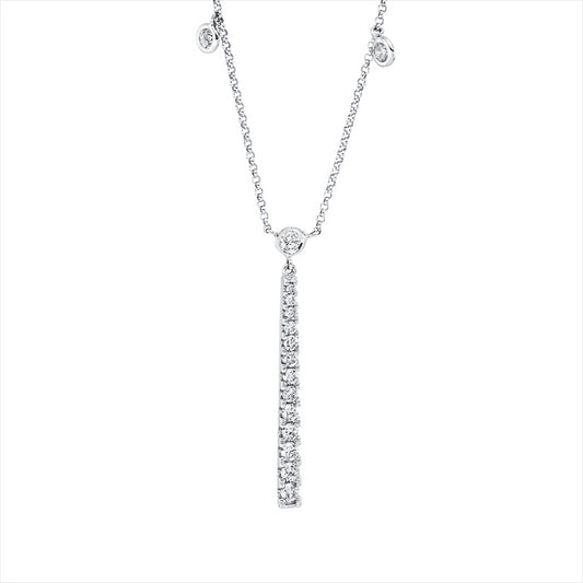 Collier 18 kt WG, 18 Brill. 0,57 ct-pi