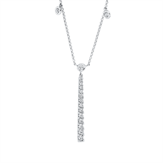 Collier 18 kt WG, 18 Brill. 0,57 ct, W-pi