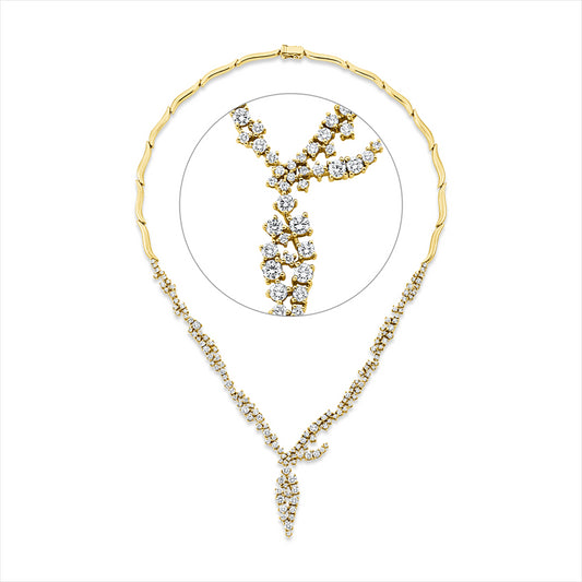 Collier 18 kt GG, 141 Brill. 5,56 ct, TW-si