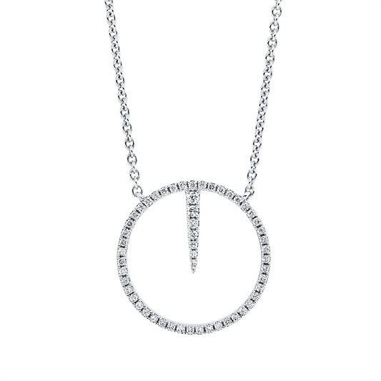 Collier 18 kt WG, 54 Brill. 0,13 ct, TW-si