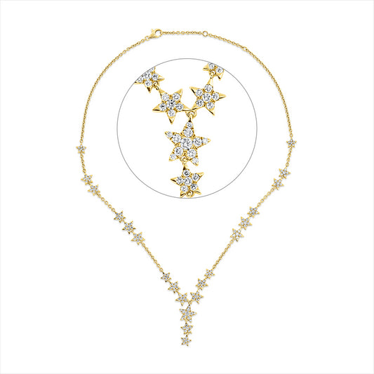 Collier 18 kt GG, 21 Brill. 0,89 ct, TW-vsi/si, 110 Brill. 2,01 ct, TW-vsi/si