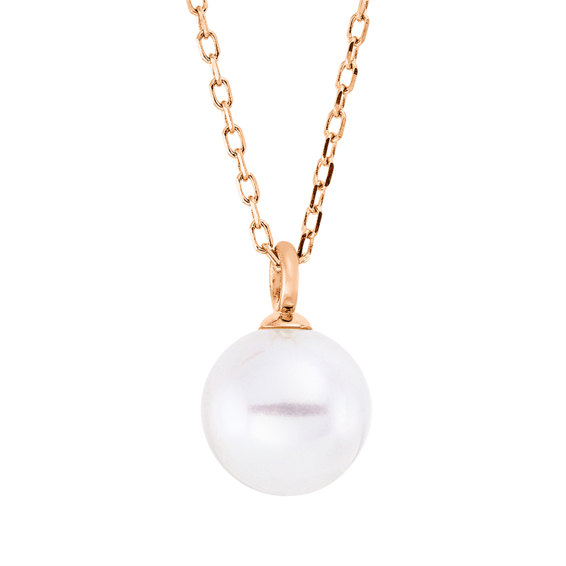 Collier 18 kt RG, mit ZÖ 40.6cm , 43.2 cm, 1 SW weiß 7 mm