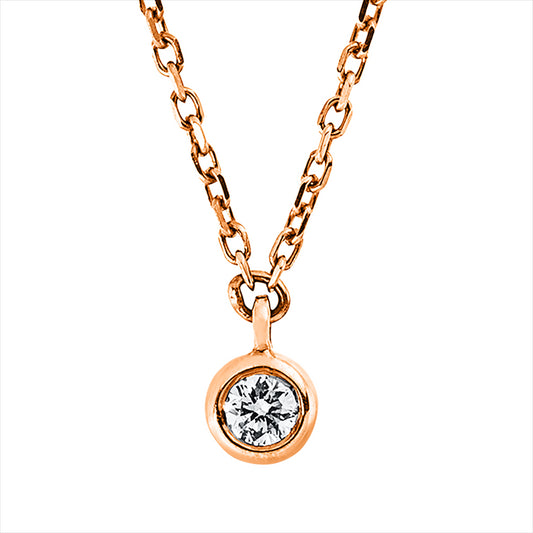 Collier 18 kt RG, 1 Brill. 0,02 ct, TW-si