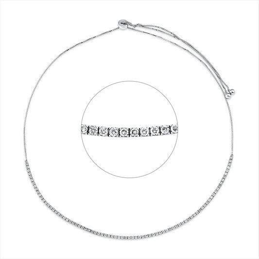 Collier 18 kt WG, 81 Brill. 2,76 ct, TW-si