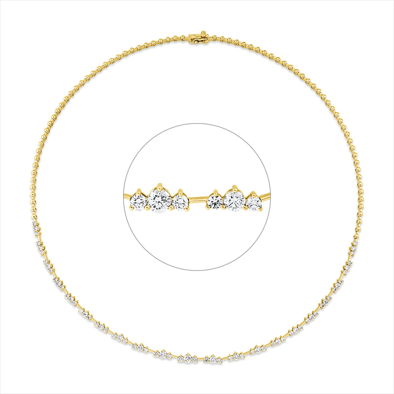 Collier 18 kt GG, 63 Brill. 2,19 ct, TW-si