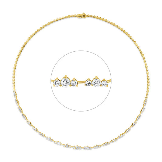 Collier 18 kt GG, 63 Brill. 2,19 ct, TW-si
