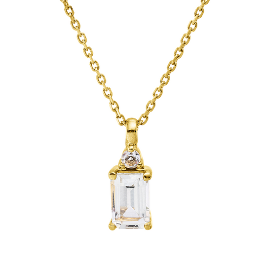 Collier 18 kt GG, mit ZÖ 42 cm, 1 Amethyst 0,60 ct grün, 1 Amethyst 0,05 ct grün
