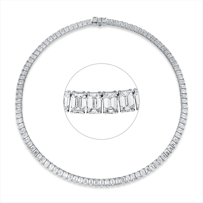 Collier 18 kt WG, 103 Sm.schliff 52,35 ct, D-F-vvs