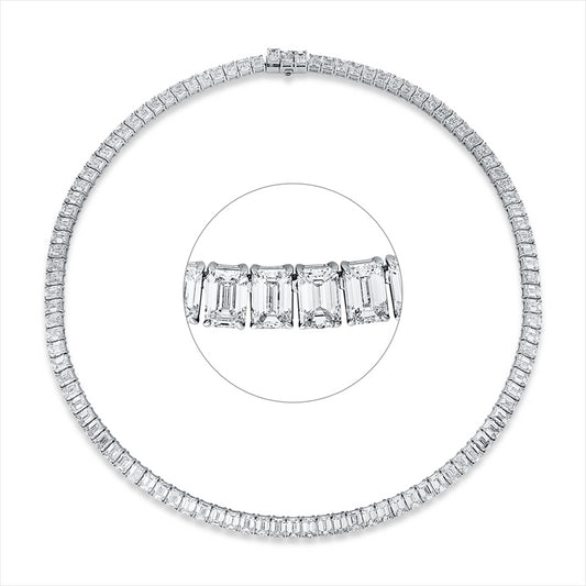 Collier 18 kt WG, 103 Sm.schliff 52,35 ct, D-F-vvs