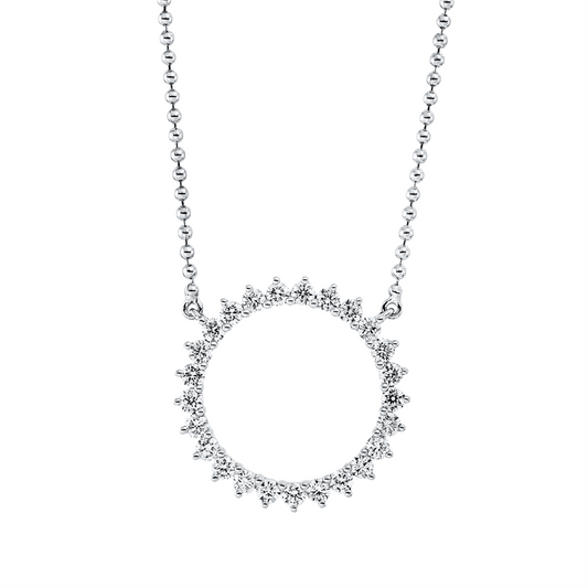 Collier 18 kt WG, 25 Brill. 0,43 ct, TW-si