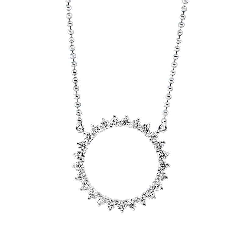 Collier 18 kt WG, 25 Brill. 0,43 ct, TW-si