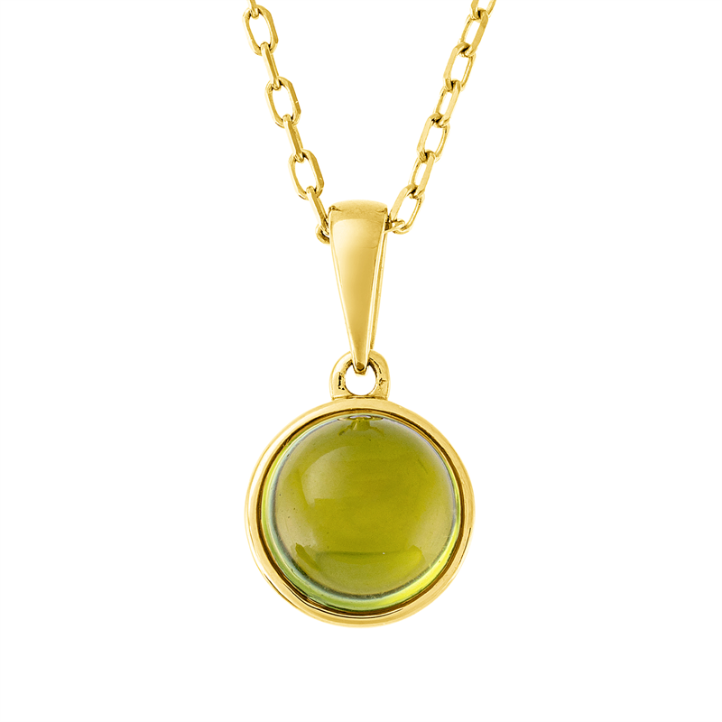 Collier 18 kt GG, 1 Peridot 1,83 ct