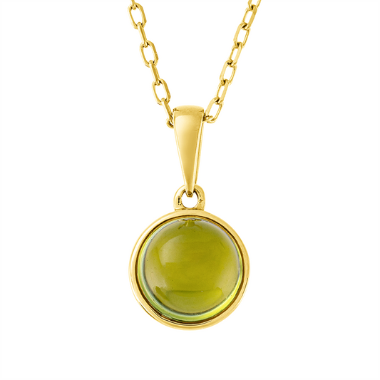 Collier 18 kt GG, 1 Peridot 1,83 ct