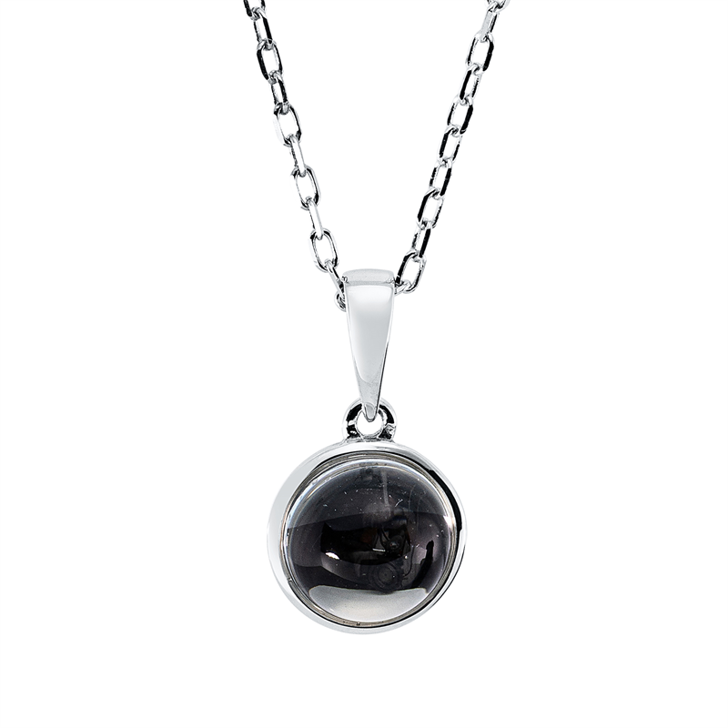 Collier 18 kt WG, 1 Amethyst 1,39 ct grün