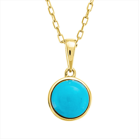 Collier 18 kt GG, 1 Türkis 0,22 ct