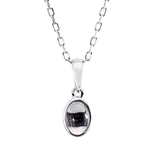 Collier 18 kt WG, 1 Amethyst 0,43 ct grün