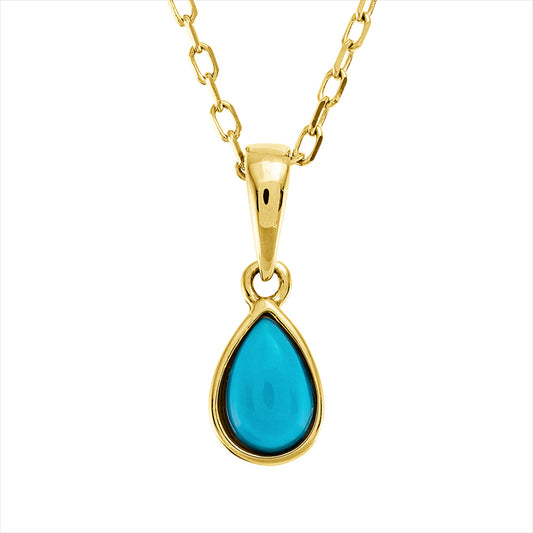 Collier 18 kt GG, 1 Türkis 0,07 ct
