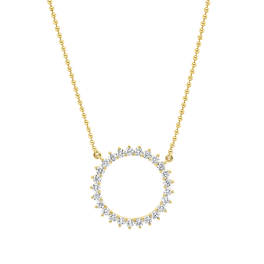 Collier 18 kt GG, 25 Brill. 0,44 ct, I-si