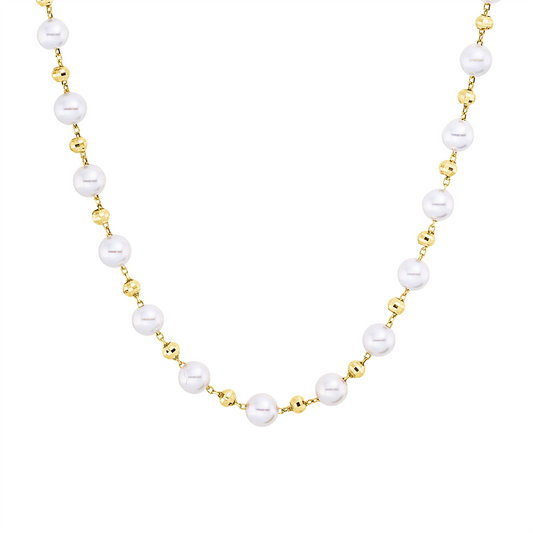 Collier 14 kt GG, mit ZÖ 40,6 cm, 48 SW weiß 3,5 mm