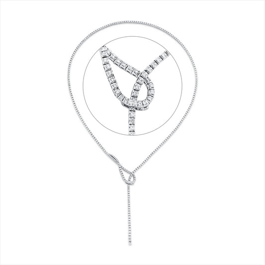 Collier 18 kt WG, 269 Brill. 3,42 ct, TW-si