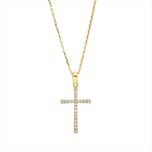Collier 18 kt GG, 22 Brill. 0,15 ct, F/TW-si