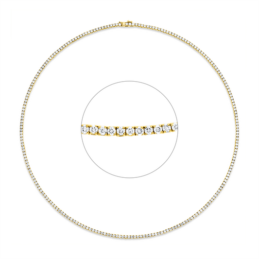 Collier 18 kt GG+WG, 217 Brill. 5,82 ct, TW-si