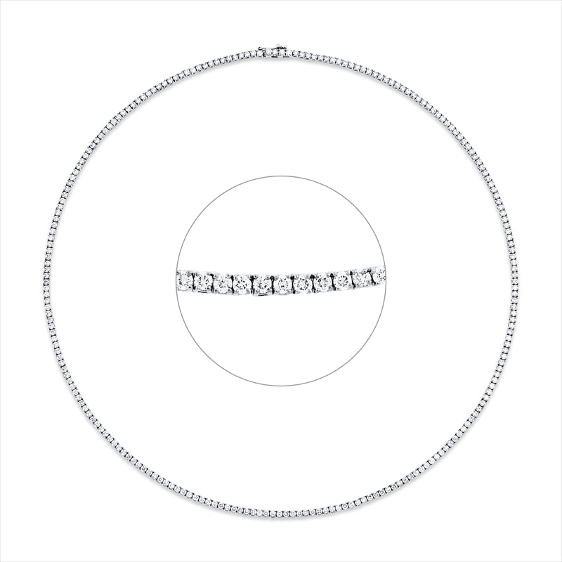 Collier 18 kt WG, 220 Brill. 5,72 ct, TW-si
