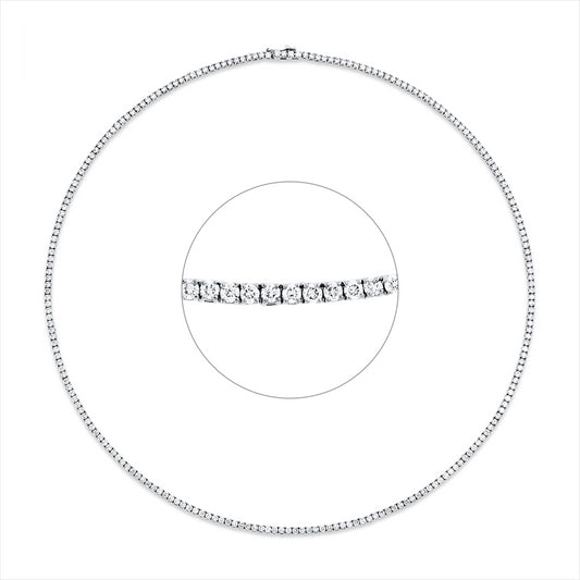 Collier 18 kt WG, 220 Brill. 5,72 ct, TW-si