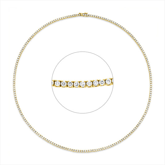 Collier 18 kt GG, 213 Brill. 6,23 ct, TW-si