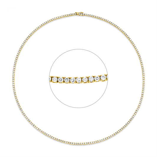 Collier 18 kt GG+WG, 211 Brill. 6,23 ct, TW-si