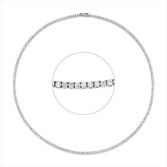 Collier 18 kt WG, 213 Brill. 6,23 ct, TW-si