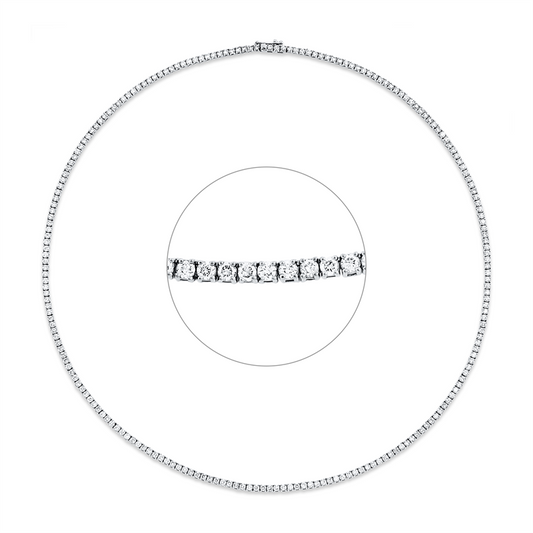 Collier 18 kt WG, 211 Brill. 6,23 ct, TW-si