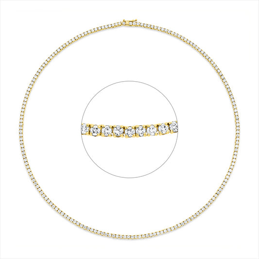 Collier 18 kt GG, 185 Brill. 7,88 ct, TW-si