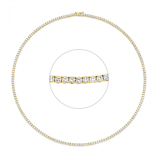 Collier 18 kt GG+WG, 182 Brill. 7,88 ct, TW-si