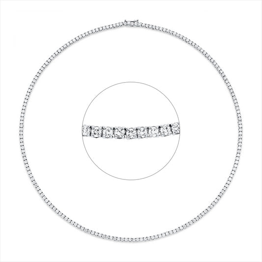 Collier 18 kt WG, 185 Brill. 7,83 ct, TW-si