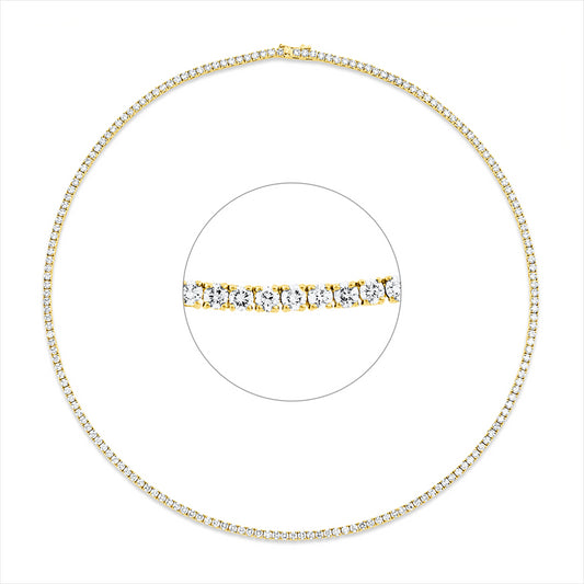 Collier 18 kt GG, 181 Brill. 9,29 ct, TW-si