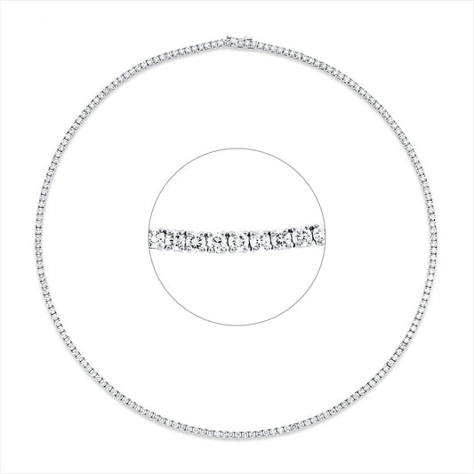 Collier 18 kt WG, 179 Brill. 9,22 ct, TW-si