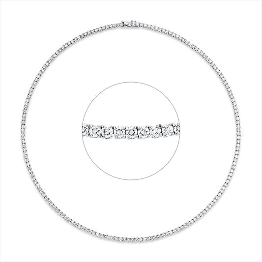 Collier 18 kt WG, 170 Brill. 10,67 ct, TW-si